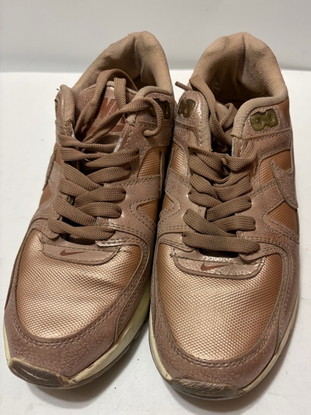 Nike Air Max 90 Premium Metallic Rose Bronze Sz 7 Women - Picture 6 of 7